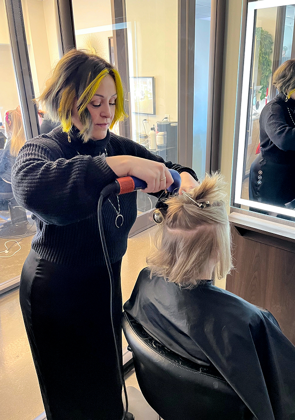 Britt, Aveda and Sassoon-trained hair stylist at Ritual Hair Studio Calgary